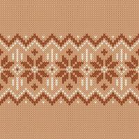 Norwegian native style sweater, ornament with snowflakes. Scandinavian knitted seamless pattern. Fair Isle design illustration. Wool texture. Winter holiday background vector