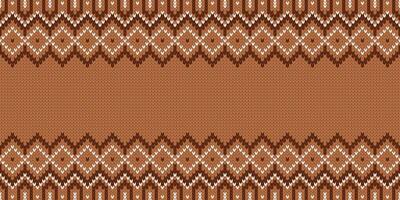 Template with empty place for text. Traditional seasonal wide background for holiday design. Knitwear texture. Winter knitted wool seamless sweater pattern. Christmas illustration vector