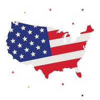 hand drawn style USA map filled with stars vector