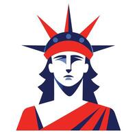 Fourth of July liberty Statue celebration vector