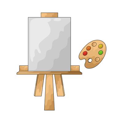 Canvas and Paint Palette