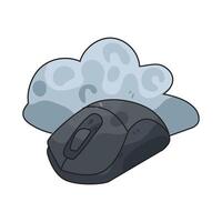Black Computer Mouse illustration vector