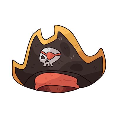 Illustration of Halloween Pirate Hat