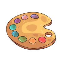Illustration of Paint Palette with full color vector