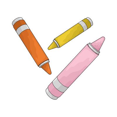 three crayons Illustration