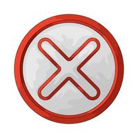 Gaming X button vector