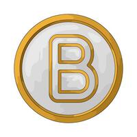 Gaming B button vector