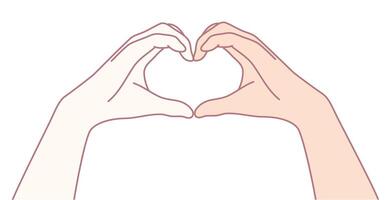 Hands Forming a Heart Shape Symbolizing Love and Unity, Expressing Affection and Warmth vector