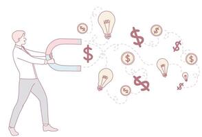 Attracting Wealth and Innovative Ideas The Incredible Power of Magnetism in Life and Work vector