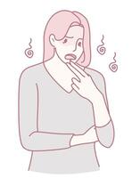 Feeling Anxious An Illustrative Representation of Worry and Associated Emotions vector