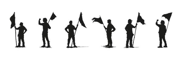 Protest And Activism Silhouette Set. Social Movement And Demonstration Symbol Collection. vector