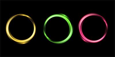 circle of light frame vector