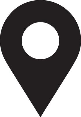 Simple Black Location Pin Icon A Minimalist GPS Marker for Navigation, Maps, and Digital Design Projects