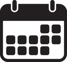 Simple Black and White Calendar Icon Scheduling Appointments, Planning Events, and Managing Time Efficiently - Professional digital artwork with vibrant colors and detailed composition vector