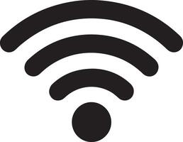Strong Wifi Signal Icon A Bold Black Wireless Network Symbol for Digital Connectivity and Seamless Internet Access vector