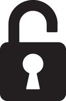 Open Padlock Icon Symbol of Unlocked Security, Access Granted, Digital Freedom, and Peaceful Release on White Background vector