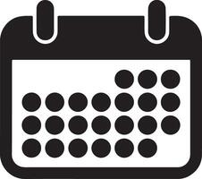Simple Black and White Calendar Icon A Minimalist Design for Scheduling and Planning Events - Professional digital artwork with vibrant colors and detailed composition vector