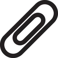 Stylish Black Paperclip Icon A Simple, Elegant Graphic Design Element for Documents, Websites, and Branding vector