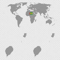 Sao Tome and Principe Map Set with World Location. vector