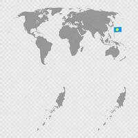 Palau Map Set with World Location. vector