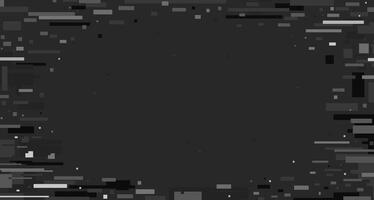 Digital glitch overlay. Pixel noise effect, TV distortion with static pixelated screen artifacts, analog VHS tape glitchy pixels texture. noise tape background vector