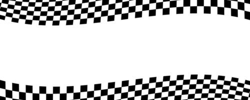 Race flag background. Car race checker finish line banner with black and white checkered pattern, car rally competition backdrop design. illustration vector
