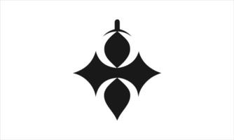 Abstract black cross design element symbol vector