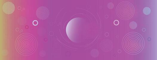 Abstract art purple gradient circle geometric shapes vector