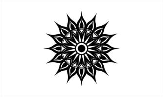 Elegant black mandala design circular pattern vector
