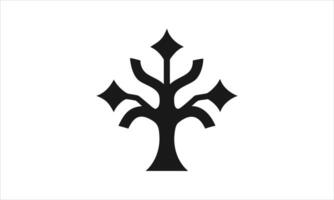 Abstract black tree of life symbol design vector