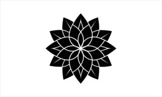 Elegant black mandala flower design element vector