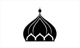 Elegant black onion dome architectural design vector