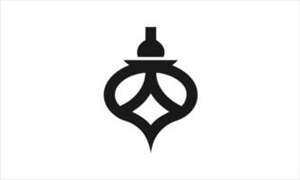 Elegant black ornament design hanging decoration vector