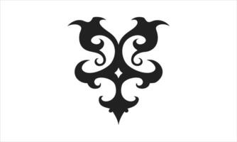 Abstract black tribal design element graphic vector
