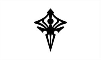 Abstract black tribal design sharp point symbol vector