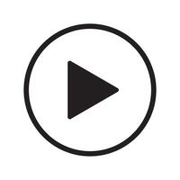 Play media button round icon isolated illustration vector