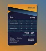 Elegant Invoice Template for Business Transaction vector