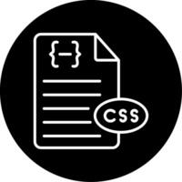 CSS Style Sheet Symbol Line Circle Inverted vector