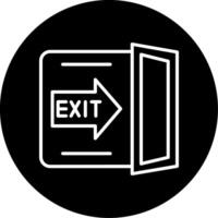 Highway Exit Direction Board Line Circle Inverted vector
