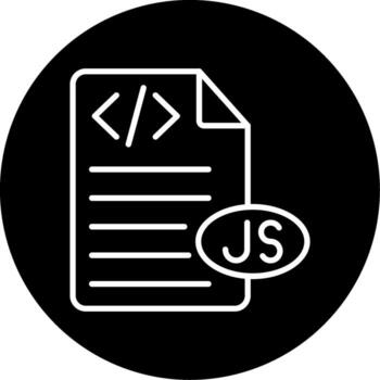 JavaScript Code Snippet Line Circle Inverted vector