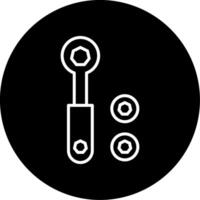 Quick Release Ratchet Tool Line Circle Inverted vector