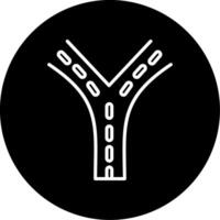 Elevated Highway Direction Sign Line Circle Inverted vector
