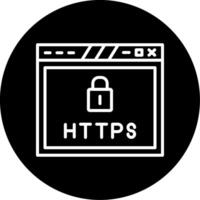Advanced Website Security Layer Line Circle Inverted vector