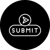 Submit Form Button Line Circle Inverted vector