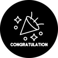 Joyful Congratulations Banner Line Circle Inverted vector