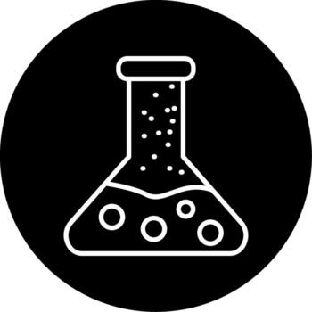 Conical Flask Experiment Tool Line Circle Inverted vector