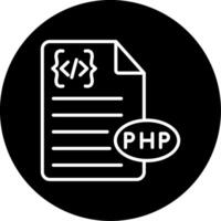 PHP Backend Script File Line Circle Inverted vector