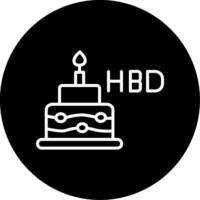 Personalized Birthday Greeting Line Circle Inverted vector