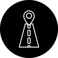 Green Mile Marker Post Line Circle Inverted vector