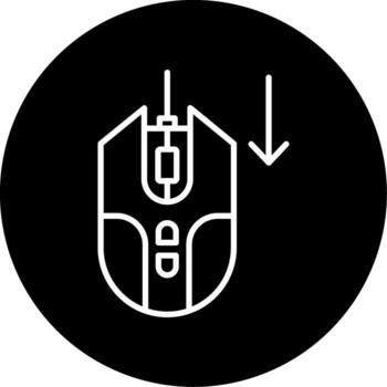 vertical página Desplazarse línea circulo invertido vector